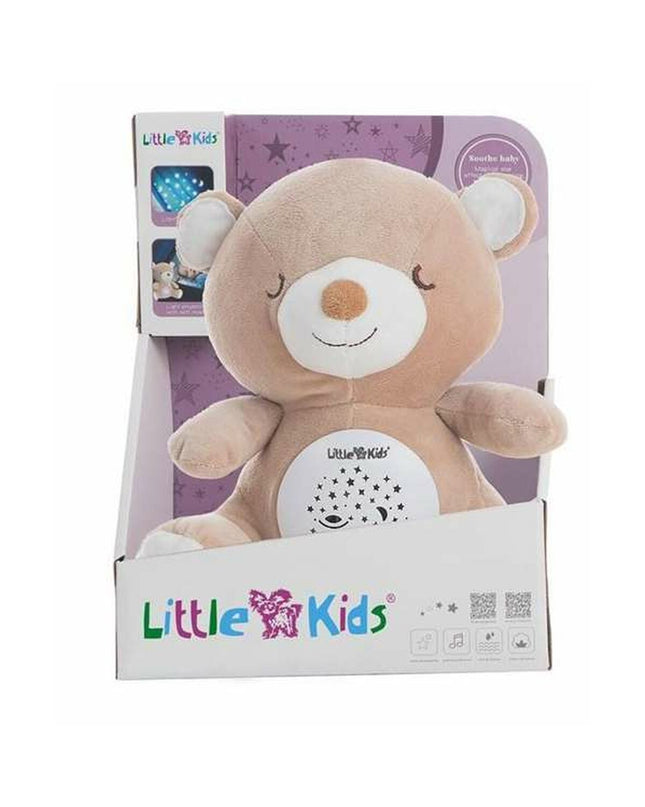 BigBuy Fun Knuffelbeer projector with lights and sound, 25 cm soft plush toy for children.