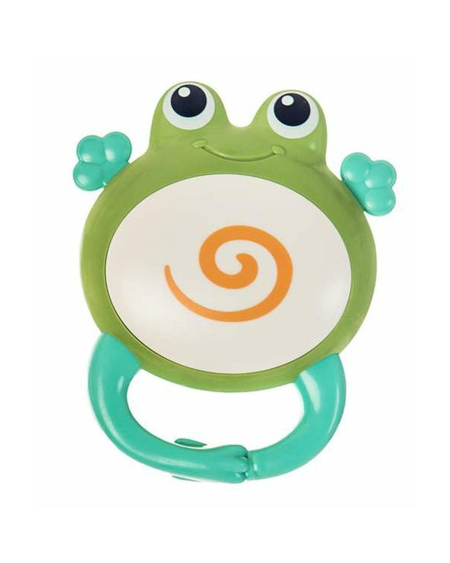 Baby rattle in frog shape, 11x9x3 cm, BigBuy Fun baby toy for young children, colorful and lightweight for little hands.