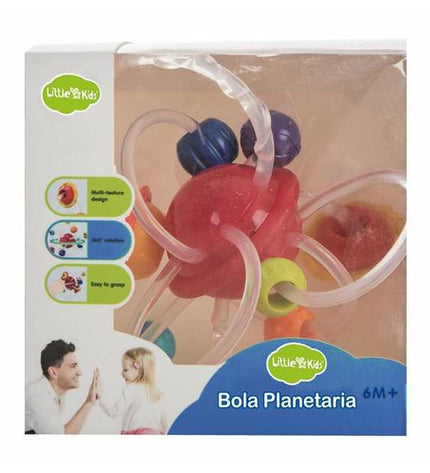 BigBuy Fun baby rattle and teething ring with planetarium design, measuring 17x16x9 cm, colorful and engaging for young children.