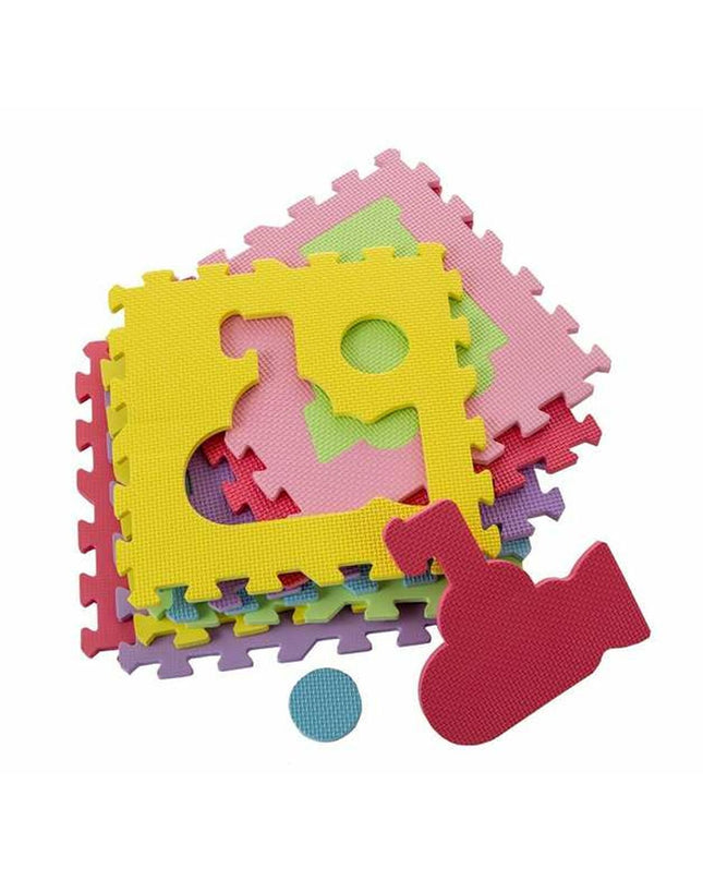 BigBuy Fun polyester puzzle mat 30x30x1 cm with transport-themed puzzle pieces, part of toys and brain teaser games.