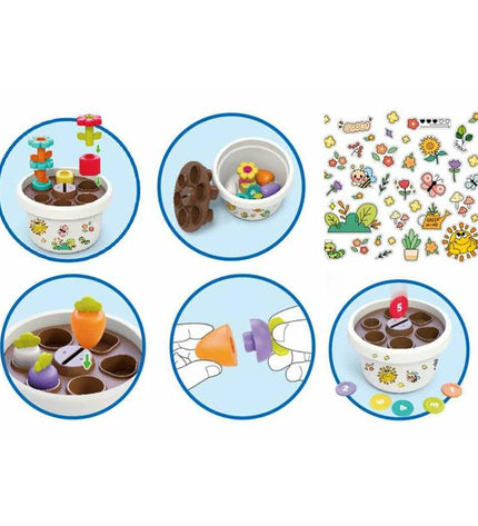 BigBuy Kids baby agility game Explore Potted Plant toy, colorful 18x18x12 cm for young children, educational and fun.