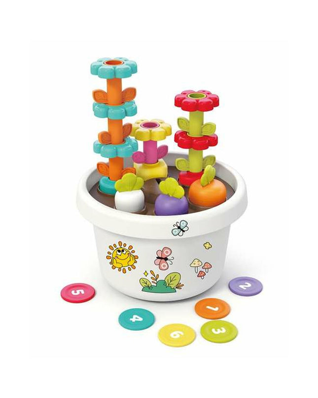 BigBuy Kids baby agility toy Explore Potted Plant, colorful soft toy for young children, 18x18x12 cm, designed for early play.