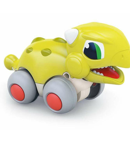 Dinosaur-shaped Wrijvingswagen toy in pistachio green, 13x12x13 cm, for children from BigBuy Kids, suitable for play and games.