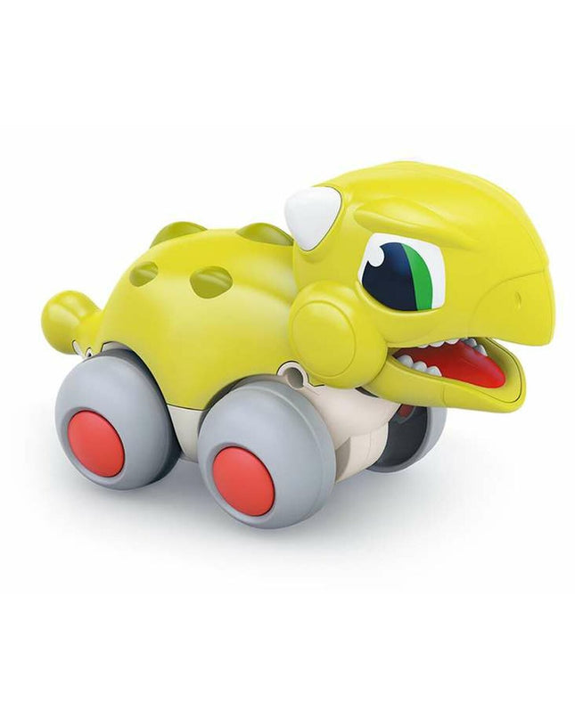 Dinosaur-shaped Wrijvingswagen toy in pistachio green, 13x12x13 cm, for children from BigBuy Kids, suitable for play and games.