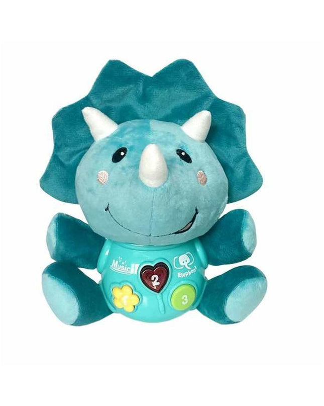 Soft plush dinosaur toy from BigBuy Fun, 24 cm musical cuddle plush, ideal for children’s play and comfort.