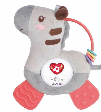 Soft zebra plush toy, 24 cm size from BigBuy Fun, ideal for children, featuring colorful fabric and a friendly zebra face.