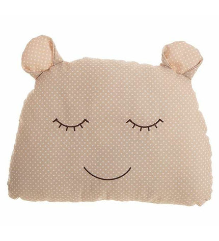 Beige Kussen Beer Knuffel 35x29 cm from BigBuy Kids, soft plush toy suitable for children, cozy and cuddly decorative cushion.