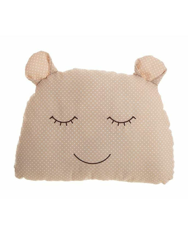 Beige Kussen Beer Knuffel 35x29 cm from BigBuy Kids, soft plush toy suitable for children, cozy and cuddly decorative cushion.