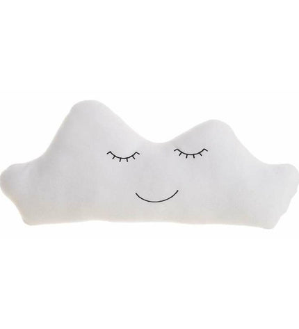 White cloud-shaped plush pillow from BigBuy Kids, soft and cuddly, measuring 50 x 24 cm, designed for children's play and comfort.