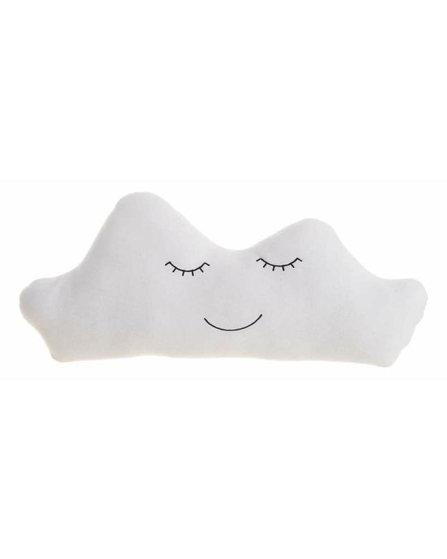 White cloud-shaped plush pillow from BigBuy Kids, soft and cuddly, measuring 50 x 24 cm, designed for children's play and comfort.