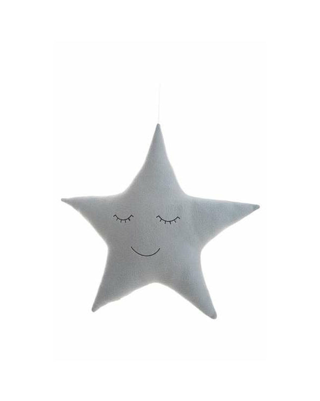 Gray plush cushion from BigBuy Kids, 51x51 cm, soft and cozy toy pillow for children.