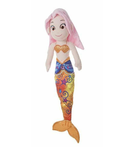 BigBuy Fun Joy Zeemeermin plush toy, 70 cm soft mermaid doll from the speelgoed en games collection, featuring colorful scales and a friendly face.