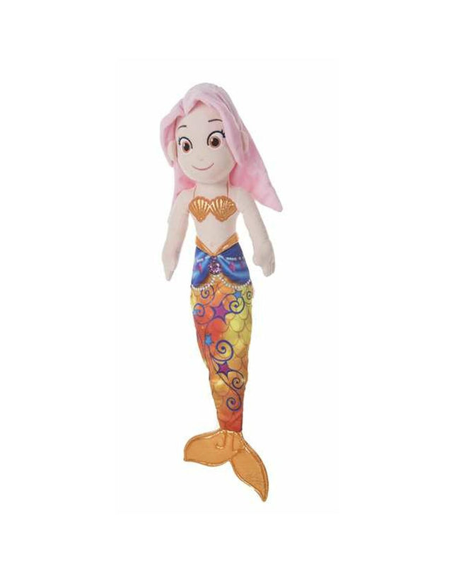 BigBuy Fun Joy Zeemeermin plush toy, 70 cm soft mermaid doll from the speelgoed en games collection, featuring colorful scales and a friendly face.