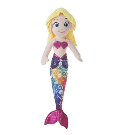 Soft 70cm Joy Zeemeermin plush toy by BigBuy Fun, featuring colorful mermaid scales and a friendly smiling face for kids.