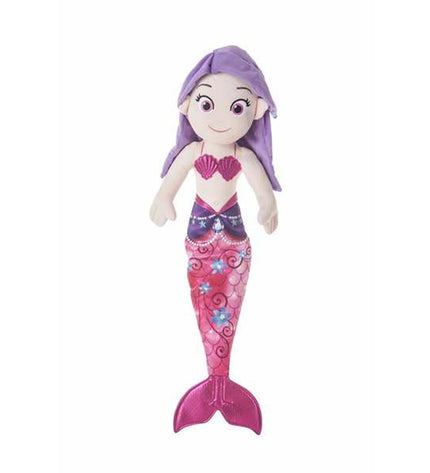 BigBuy Fun Joy Zeemeermin plush toy, 70 cm soft mermaid stuffed animal with colorful tail and friendly face.