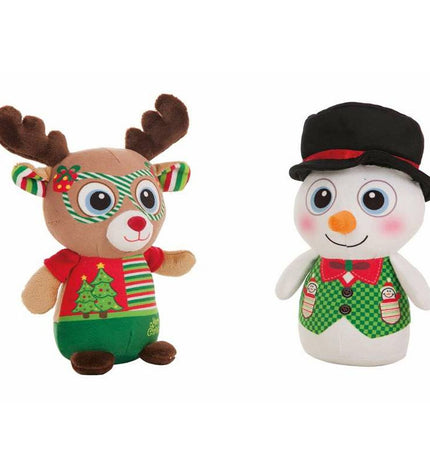 BigBuy Fun Christmas plush toy, 28 cm soft stuffed animal, festive holiday-themed soft toy for children