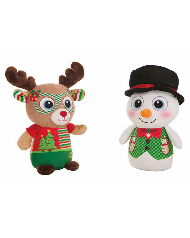 BigBuy Fun Christmas plush toy, 28 cm soft stuffed animal, festive holiday-themed soft toy for children