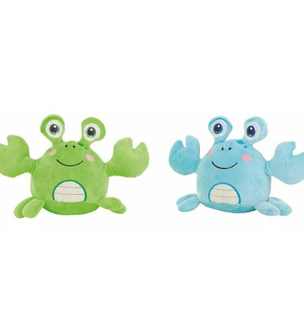 Soft plush toy crab from BigBuy Fun, 20 cm long, featuring bright colors and detailed claws, suitable for children.