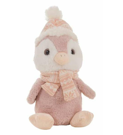 BigBuy Fun winter penguin plush toy, 34 cm tall, soft stuffed animal with detailed features, perfect for cuddling and play.
