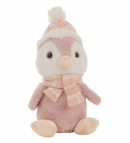 Pink plush penguin toy from BigBuy Fun, 28 cm soft stuffed animal, ideal for children’s play and cuddling.
