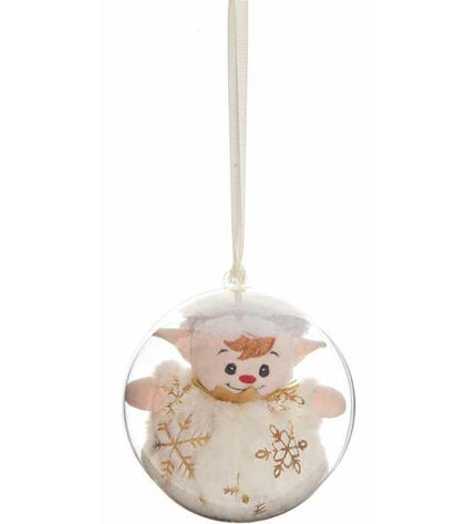 Soft plush Christmas teddy bear toy from BigBuy Fun, with gold accents, ideal for holiday cuddles and festive play.