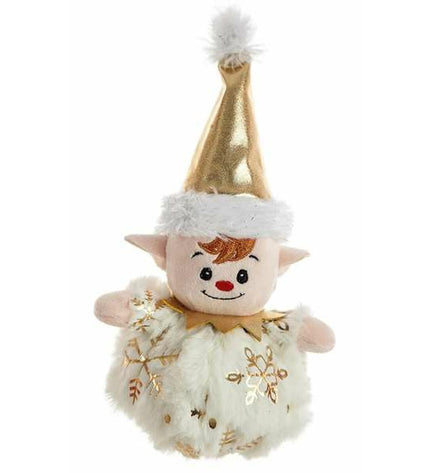 Soft golden Christmas plush toy from BigBuy Fun, featuring a cuddly, festive design perfect for holiday play and decoration.