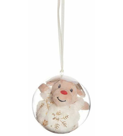 BigBuy Fun Knuffel X'Mas Gouden soft plush toy, festive Christmas-themed stuffed animal for children, cozy and cuddly.