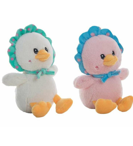 Soft plush toy Pati Eendje duck from BigBuy Fun, 26 cm, ideal for children, featuring bright yellow feathers and a friendly expression.
