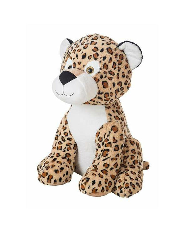 Soft plush leopard toy by BigBuy Kids, 80cm tall, cuddly and realistic-looking stuffed animal for children.
