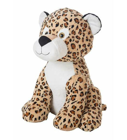 Soft plush lion toy from BigBuy Kids, 80 cm long, designed for children, with a brown and black leopard print appearance.