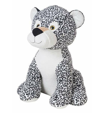 Gray Jeni Leopard plush toy by BigBuy Kids, 80 cm soft stuffed animal with detailed leopard print for children.