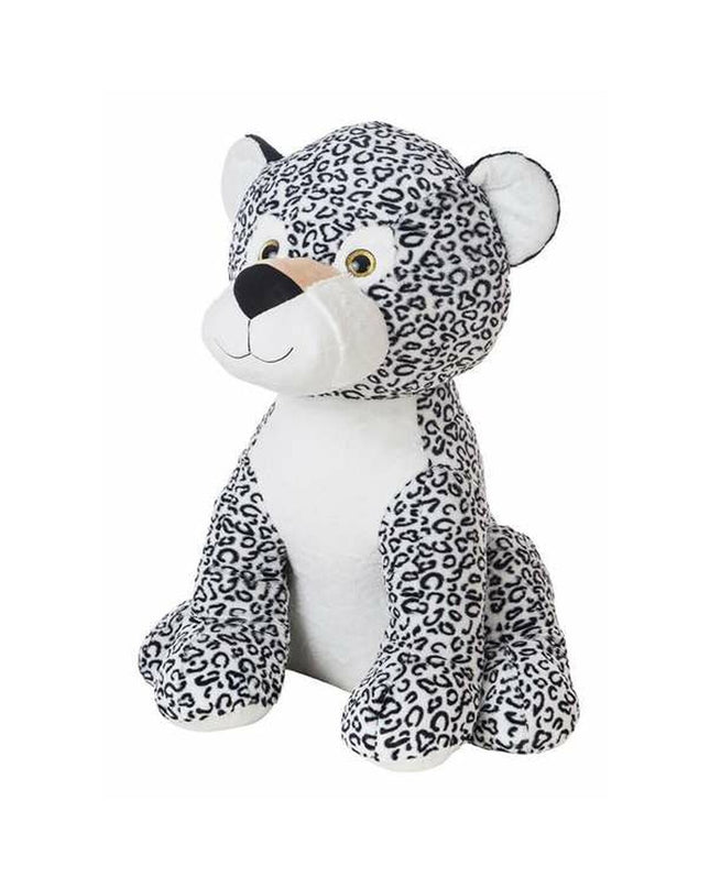 Gray Jeni Leopard plush toy by BigBuy Kids, 80 cm soft stuffed animal with detailed leopard print for children.