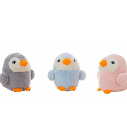 Soft plush penguin toy from BigBuy Fun, featuring a cute black and white plush penguin with orange beak and flippers.