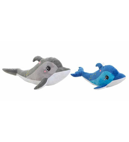 BigBuy Fun soft dolphin plush toy, 105 cm, cuddly and realistic, perfect for children’s play and comfort.