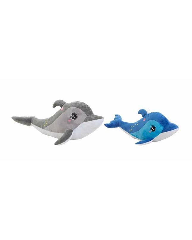 Soft plush dolphin toy from BigBuy Fun, 80 cm long, perfect for cuddling and play, made of colorful, gentle fabric.