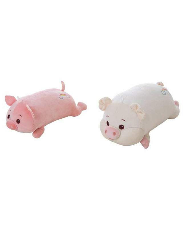 Soft plush pig toy by BigBuy Fun, 32 cm, ideal for children, featuring a cute pig design in vibrant colors.