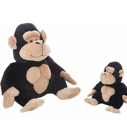 Soft plush Kira Gorilla toy by BigBuy Kids, 32 cm tall, featuring brown fur and friendly face, ideal for children’s play and cuddling.
