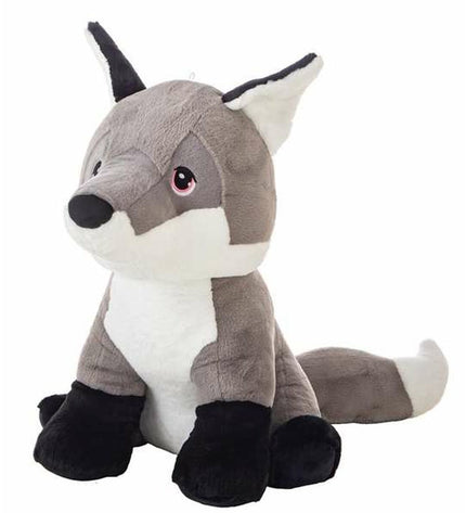 BigBuy Fun Ray Fox plush toy, 80 cm soft stuffed animal for children, cuddly and colorful for play and comfort.