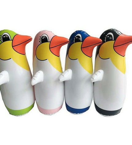 Inflatable 45cm penguin toy from BigBuy Fun, perfect for outdoor play and pool fun, featuring a colorful cartoon penguin design.