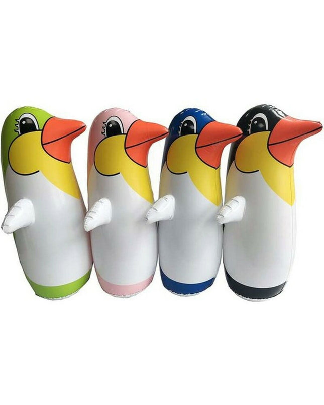 Inflatable 45cm penguin toy from BigBuy Fun, perfect for outdoor play and pool fun, featuring a colorful cartoon penguin design.