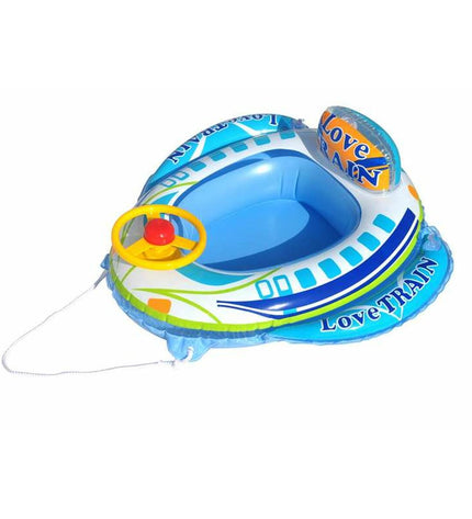 Blue inflatable boat toy from BigBuy Kids, designed for outdoor play and water activities, with a bright blue color and sturdy construction.
