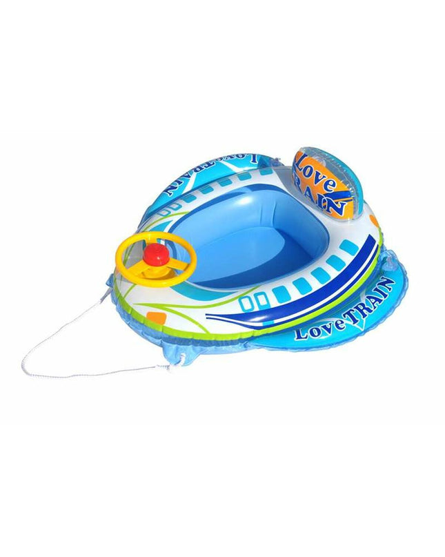 Blue inflatable boat toy from BigBuy Kids, designed for outdoor play and water activities, with a bright blue color and sturdy construction.