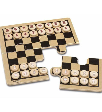 Wooden chess set by Cayro, featuring detailed chess pieces on a wooden board, perfect for strategic gameplay.