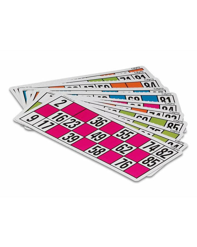 Cayro Bingo Cayro game cards for children, colorful bingo cards with numbers and game accessories for fun family play.