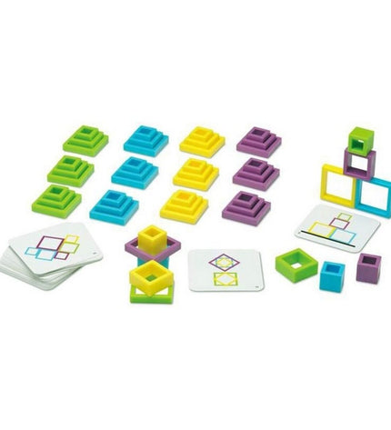 Cayro Bordspel Encuadra, colorful game box with illustrations, designed for fun and strategic play in family game nights.
