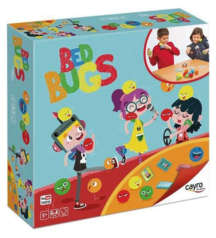 Cayro Bed Bugs board game with colorful bug pieces and game board for family fun and strategic play.