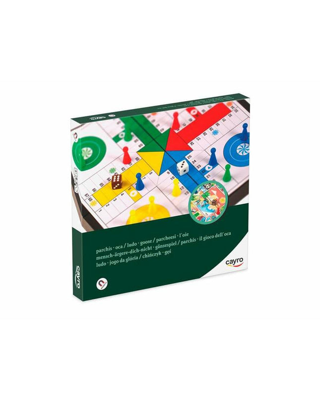 Cayro Automatische Mens-Erger-Je-Niet board game with colorful game pieces and dice for family fun and entertainment.