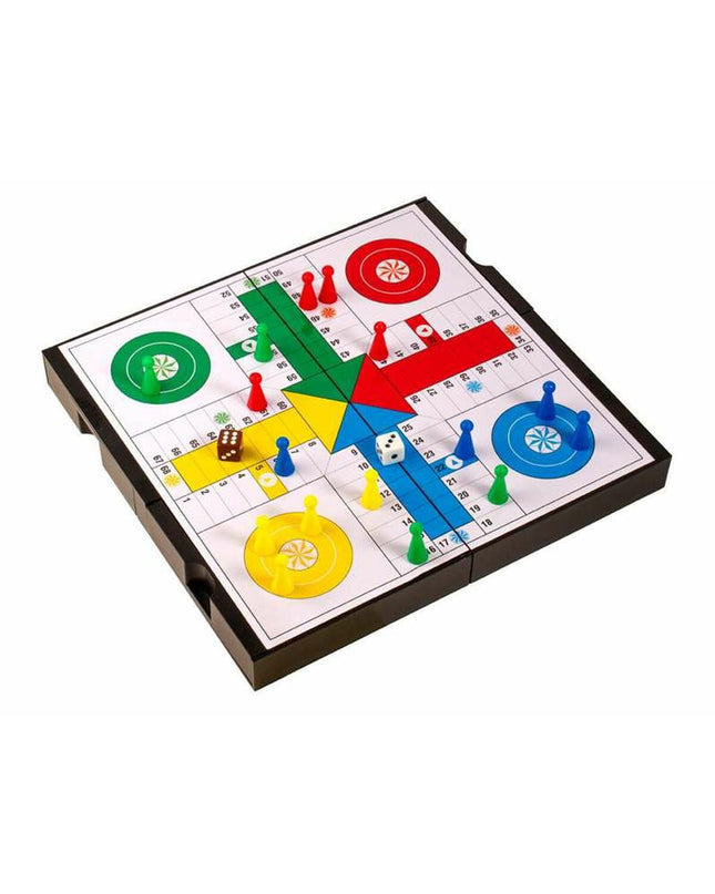 Cayro automatische Mens-Erger-Je-Niet bord game with colorful pegs and game pieces for family fun and entertainment.