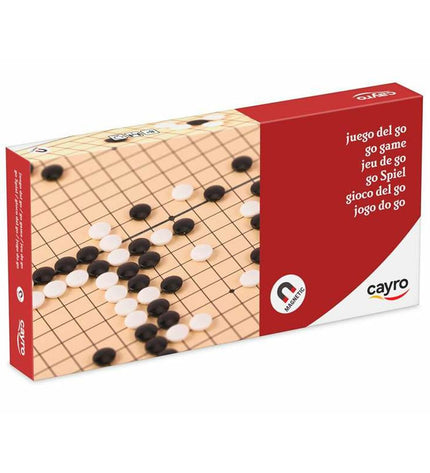 Cayro Go board game with black and white stones on a wooden board, ideal for strategic gameplay and family fun.