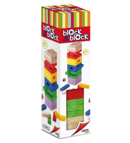 Cayro Block & Block board game with colorful blocks and game pieces for children, part of Cayro's toys and games collection.
